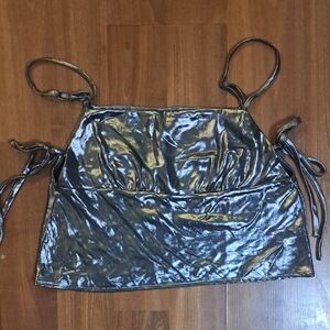 Wild Fable Y2k Retro Shimmering Silver Camisole